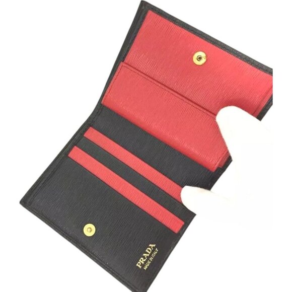 254205AR (E2) Prada Wallet Black Leather - Picture 5 of 9